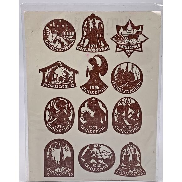 1986 Biedermann Hand-cut Brass Christmas Ornament #17 Boy and Girl‎ Signed - Picture 6 of 6